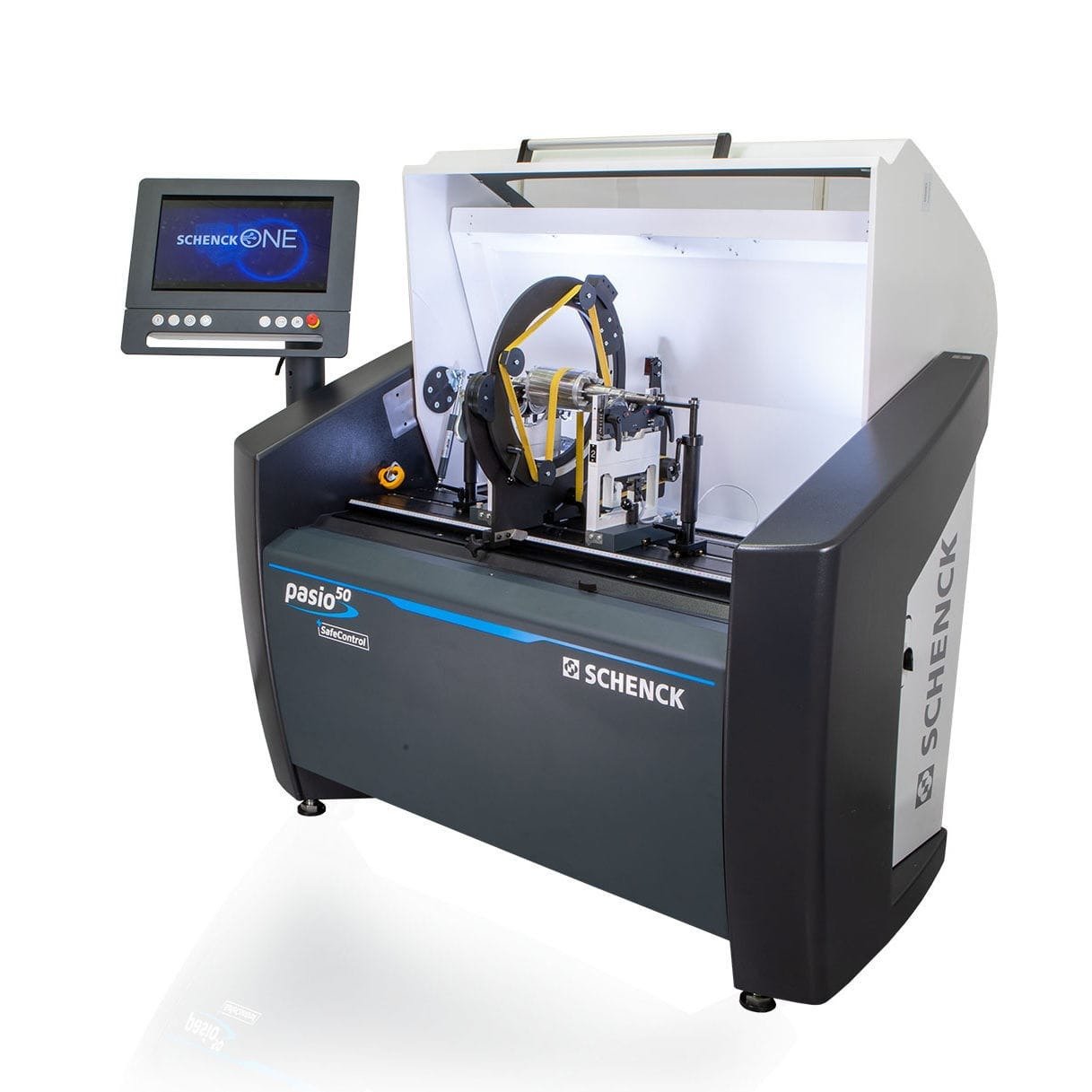 Balancing machine for mechanical components